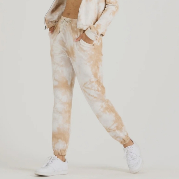 Vuori Laguna Lounge Pant 2.0 Size XXS White and Tan - Picture 3 of 8